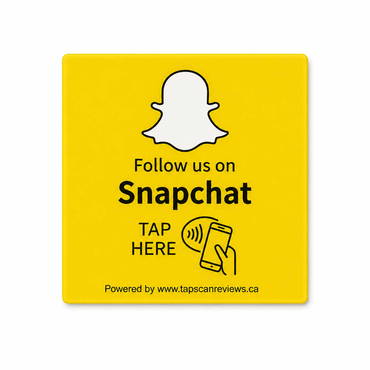 NFC Snapchat Follow Plate