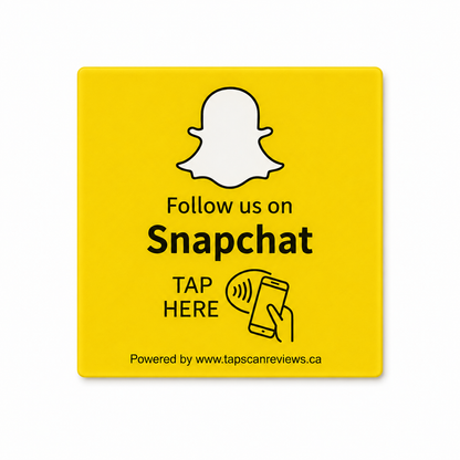 NFC Snapchat Follow Plate