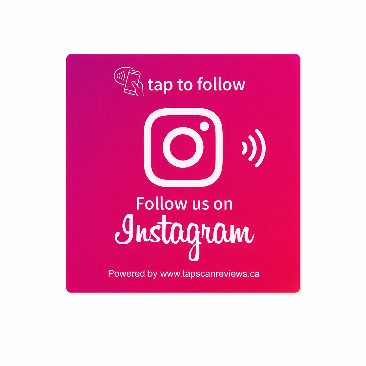 NFC Instagram Follow Plate